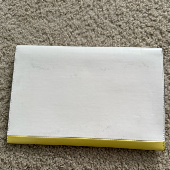 BCBGMaxAzria Three-Tone Yellow, White, and Tan Clutch Bag - Picture 2 of 3